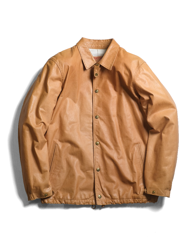 【希少】天神ワークス レザーコーチジャケット 型番SJ01 size42 C`MAN COACHING JACKET:SJ01 | 天神ワークス