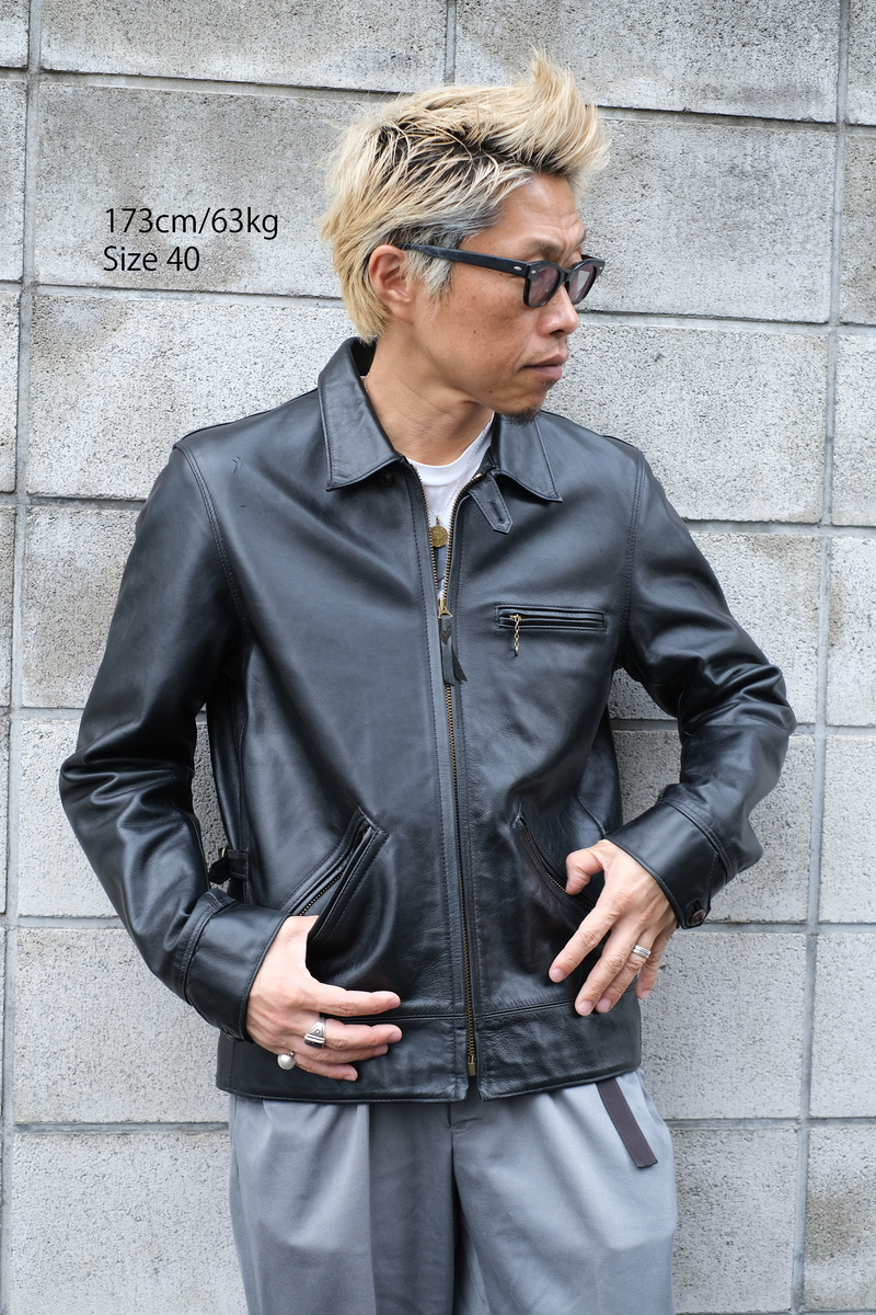 198000天神ワークス TAILORED JACKET SJ03 黒 38 受注品 - レザー